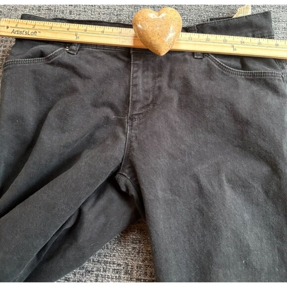 Zara Basic Black Denim Jeanswear Size 22 Cotton & Spandex Womens Straight Leg - Picture 3 of 9